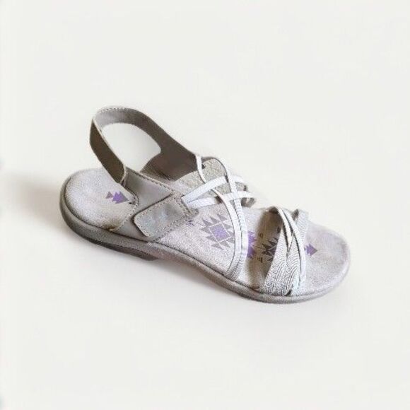 Skechers Women's Size 9 "Reggae Slim Takes Two" Sandals - Beige Memory Foam - Picture 1 of 7